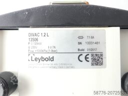  Leybold DIVAC 1.2L 200V~ Membranpumpe SN: 10031461