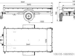 Unitrailer GARDEN TRAILER 264 KIPP MIT HOCHPLANE