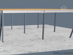 10x10m Lagerbühne , Belastung : 500kg/qm Unterkante: 3m ,ca. 100qm , Systembühne