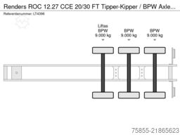 Renders ROC 12.27 CCE 20/30 FT Tipper-Kipper / BPW Axle...