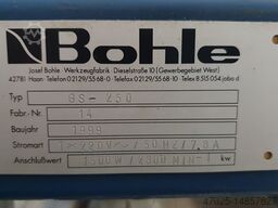 Glassäge Bohle mit Tisch