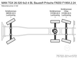 MAN TGX 26.520 6x2-4 BL Baustoff-Pritsche FASSI F19...