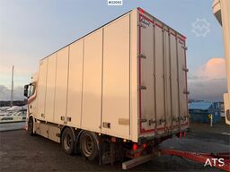 Scania S650 6x2 box truck w/ Ekeri 4 axle box trailer w/