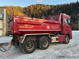Scania R650 6x4 tipper truck with Sørling triple-axle tra