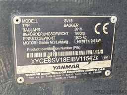 YANMAR SV 18, Grabenräumer + 2 Tieflöffel