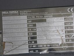 Della Toffola Kammerfilterpresse 600 Edelstahl