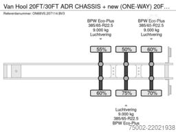 Van Hool 20FT/30FT ADR CHASSIS + new (ONE-WAY) 20FT DV 8...