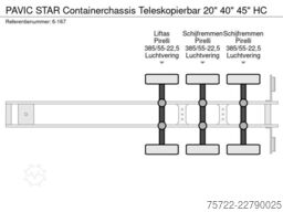 PAVIC STAR Containerchassis Teleskopierbar 20