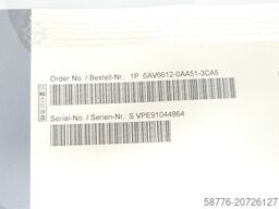Siemens 6AV6612-0AA51-3CA5 Software SN SVPE91044864 - ! -