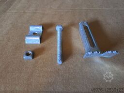 Klemmbefestigung / f. Maschenweite: 33 x 33 mm / feuerverzinkt