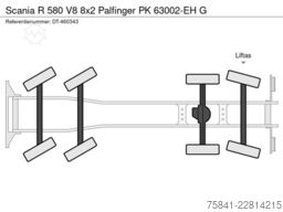 Scania R 580 V8 8x2 Palfinger PK 63002-EH G