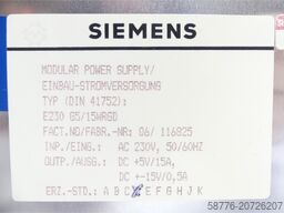 Siemens 6EW1861-3AC Stromversorgung E-Stand: D SN: Q6/1168825