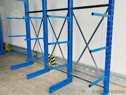 ca. 3,15 lfm. Kragarmregal mit Fachböden H: 250cm 140 kg/Arm META Multistrong