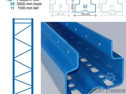TOTAL-REGAL 6 x 13,7 m lang, 5 m hoch 30 Rahmen, 144 Traversen (3300)
