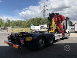 MERCEDES-BENZ ACTROS 2551 6X2, PALFINGER-ABROLLKIPPER MIT SCHROTTKRAN,  LENK-LIFTACHSE, EURO 6