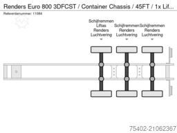 Renders Euro 800 3DFCST / Container Chassis / 45FT / 1x...
