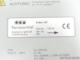 Ferrocontrol E-Darc V07 - 118114 - Antriebsregler SN:DPUB1E5112519316