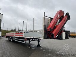 MEUSBURGER MPS-3 Auflieger mit Kran HMF 1510 K-4 Lenkachse