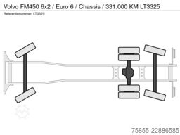 Volvo FM450 6x2 /  Euro 6 / Chassis  / 331.000 KM