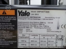 Yale ERP13VT SWB 1,5t 4,9m Triplex
