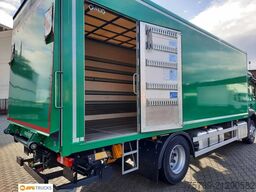 MERCEDES-BENZ 1824 L ACTROS Koffer 7,35 m mit Tür + LBW 2t