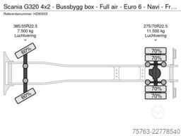Scania G320 4x2 - Bussbygg box - Full air - Euro 6 - N...