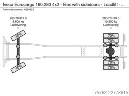 Iveco Eurocargo 160.280 4x2 - Box with sidedoors - Lo...