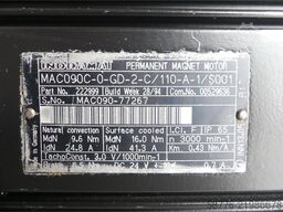 Indramat MAC090C-0-GD-2-C/110-A-1/S001 Permanent Magnet Motor SN: MAC090-77267