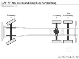 DAF XF 480 6x2/Standklima/Eu6/Komplettzug