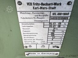 VEB. Fritz-Heckert-Werk GFL 400 X 1000