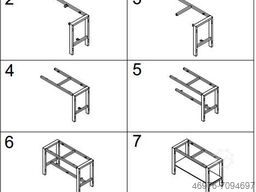 Werkbank / Gesamtbreite: 1400 mm / Gesamttiefe: 600 mm / Gesamthöhe: 900 mm