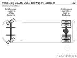 Iveco Daily 35C16/ 2.3D/ Bakwagen/ Laadklep