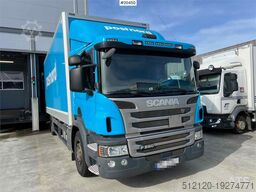Scania P280 4x2 Box truck w/ lift and full side opening.