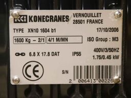 Konecranes XN10 1604 b1  TDV 1600