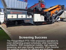 Polygonmach PTS155   1500x5000mm  3 decks  track screen