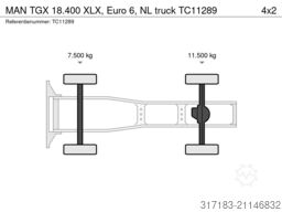 MAN TGX 18.400 XLX, Euro 6, NL truck
