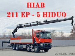 RENAULT K 430 * HIAB 211 EP - 5 HIDUO+ FUNK * 8x4