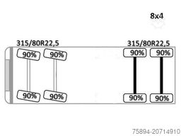 RENAULT K 430 * HIAB 211 EP - 5 HIDUO+ FUNK * 8x4