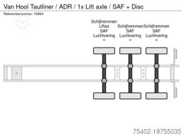 Van Hool Tautliner / ADR / 1x Lift axle / SAF + Disc