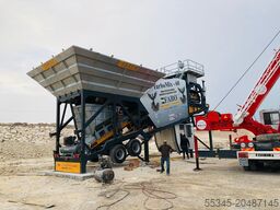 FABO Mobile Concrete Batching Plant 60 m3/h Mobile Concrete Batching Plant