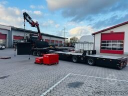  Wiese Stufensattel Tieflader mit Kran Fassi F545