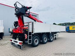  Wiese Baustoffauflieger mit Fassi Kran F240