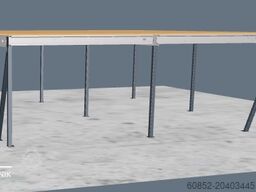 10x10m Lagerbühne , Belastung : 500kg/qm Unterkante: 3m ,ca. 100qm , Systembühne