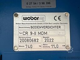 Weber CR 9 MDM Rüttelplatte / 740kg / DEMO / 2022