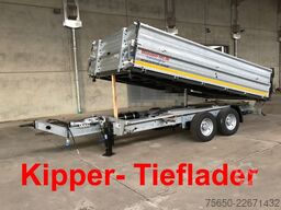 Möslein TTD11- BA Verzinkt  neuer Tandem Kipper Tieflader + Aufsatz