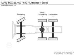 MAN TGX 26.460 / 6x2 / Liftachse / Euro6