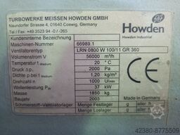 Howden Turbowerke Meissen 37kW ; 56000m³ LRN 0800 W 100/11 GR360