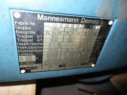 Demag Hallenkran Brückenkran Kran 1t Kran Seilzug PLV 1000Kg Spur 6,7m Hub 4m