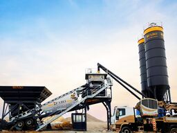 FABO Mobile Concrete Batching Plant 120 m3/h Mobile Concrete Batching Plant