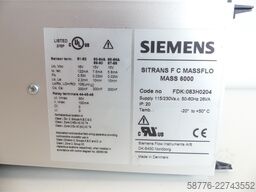 Siemens SITRANS F C MASS 6000 FDK:083H0204 SN 134835N324